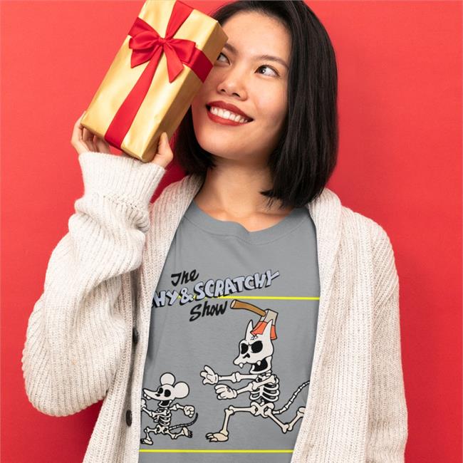 The Itchy & Scartchy Show Shirt Light Blue