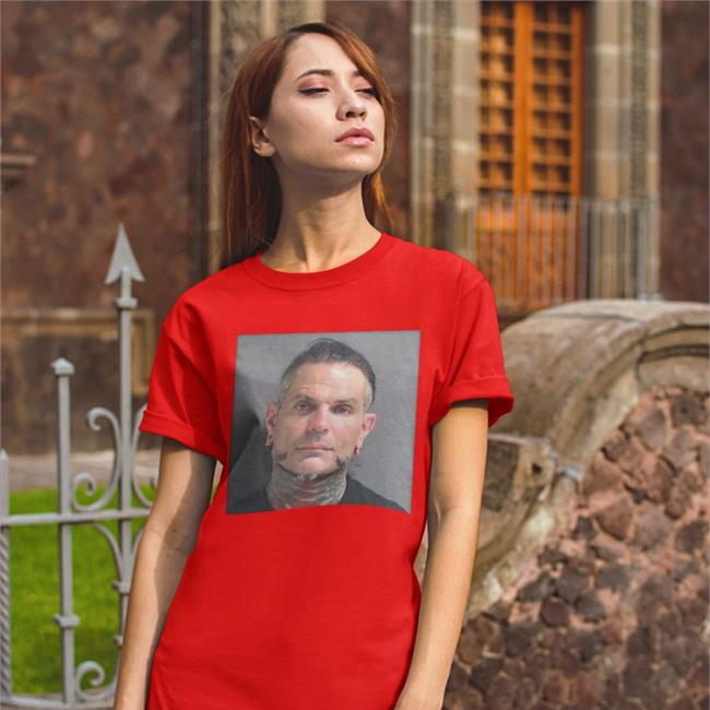 Jeff Hardy Arrested Mugshot Black Shirt