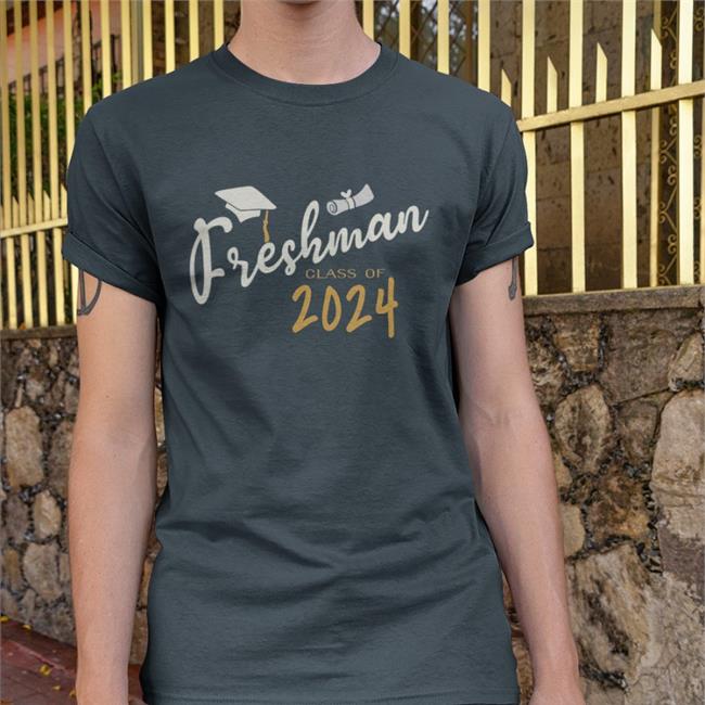 Best Seller Freshman Class Of 2024 With Graduation Cap Shirt