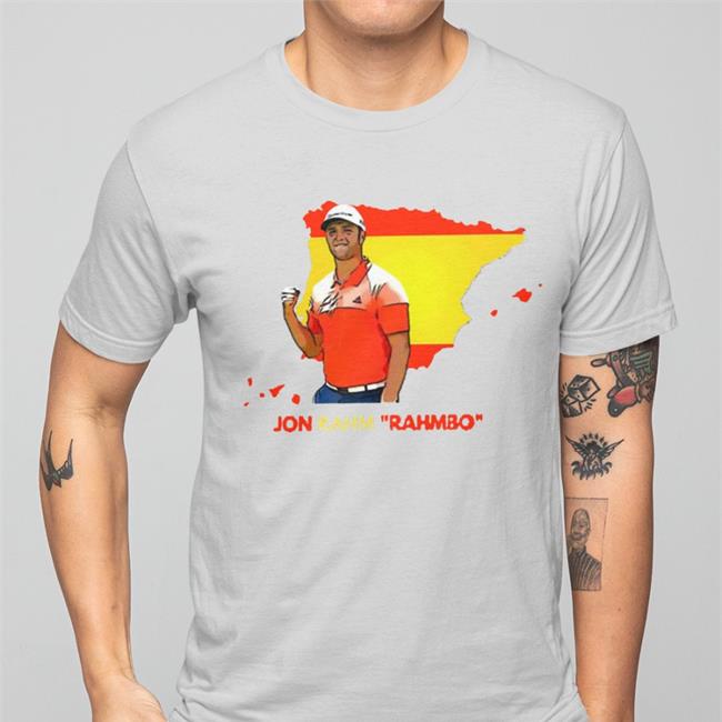 Portrait Of Jon Rahm Golf Tour Tee Shirt