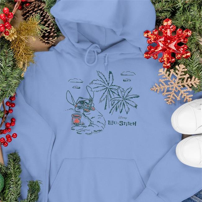 Official Disney Lilo & Stitch In The Sand Simple Shirt
