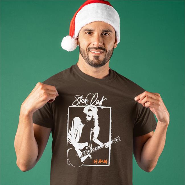 Official Steve Clark Def Leppard Signature White Art Shirt