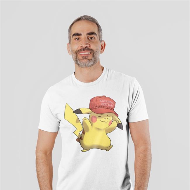 Pikachu Make America Great Again Shirt White