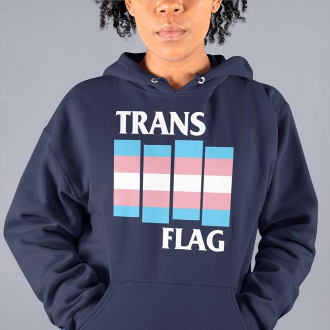 Trans Flag Long Sleeve Tee Shirt