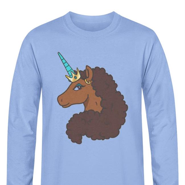 Top Afro Unicorn Military Green Shirt