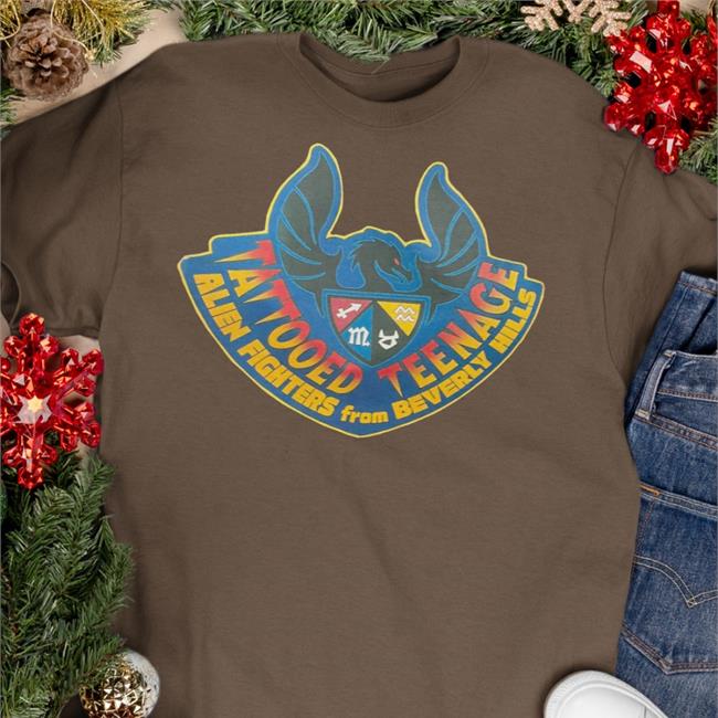 Monster Island Buddies Tattooed Teenage Alien Fighters From Beverly Hills Shirt