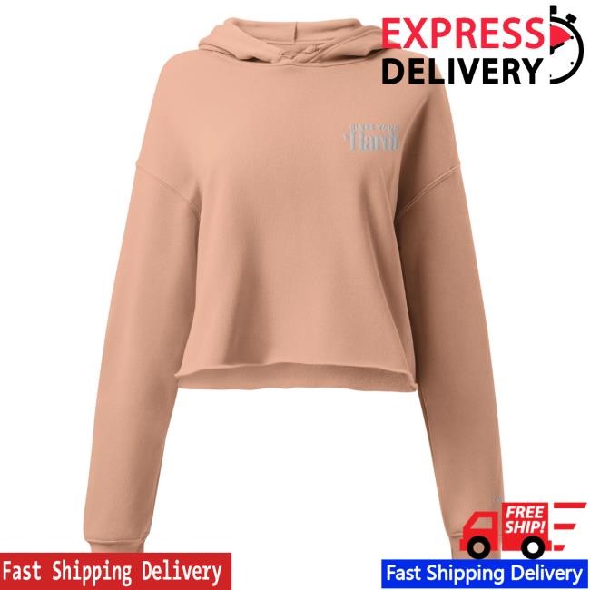 Dirty Media Bless Your 'Hardt Crop Hoodie Peach Dirty Media Shop Store Merch Official