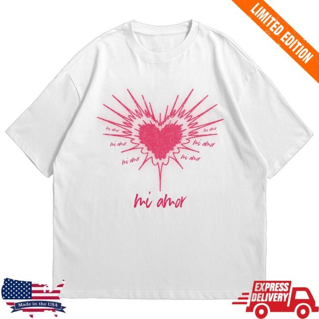 Mi Amor Sketch White Tee Shirt JVKE - Official Merchandise