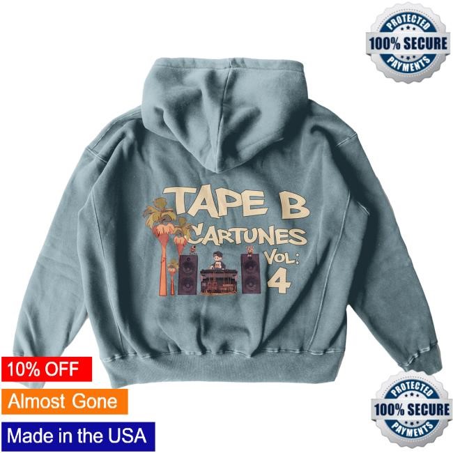 Official Tape B Merch Store Shop Tape B Cartunes Vol: 4 Hoody (Blue) TapeB