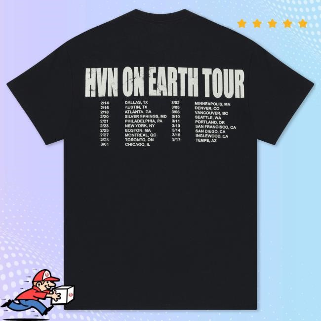 Official Lil Tecca Merch Store Hvn On Earth Tour Ga Tee