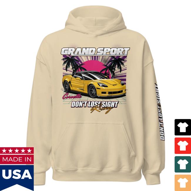 Official Itsjusta6 Merch Store Shop Itsjusta6 Corvette In Paradise Crewneck Sweatshirt Sand
