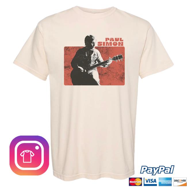 Official Paul Simon Merch Store Paul Simon Natural Guitar Tshirt