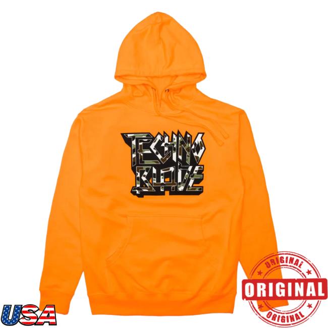 Official Technoblade Merch Store Camo Wordmark T-Shirts Orange Technoblade Shop