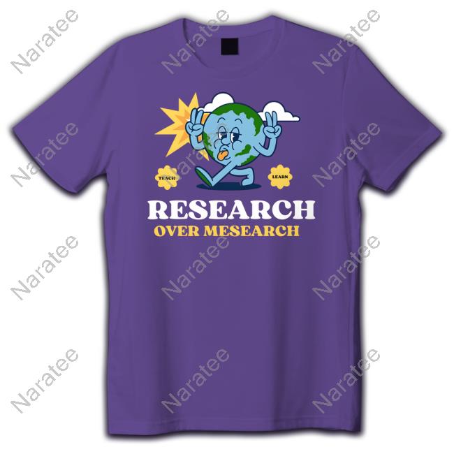 Teach Learn Research Over Mesearch World Hoodie