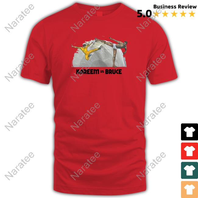 Kareem Abdul-Jabbar Wearing Kareem Vs Bruce Long Sleeve T Shirt