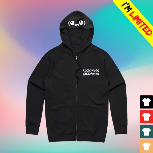 Ghastly - Party Demon - Black Zip Up Hoodie