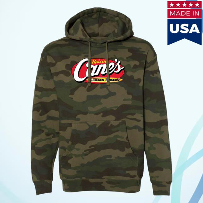 Official Canes Merch Store Raising Cane's Gear Comfy Camo Crew Forest Camo Canes Apparel Clothing Shop