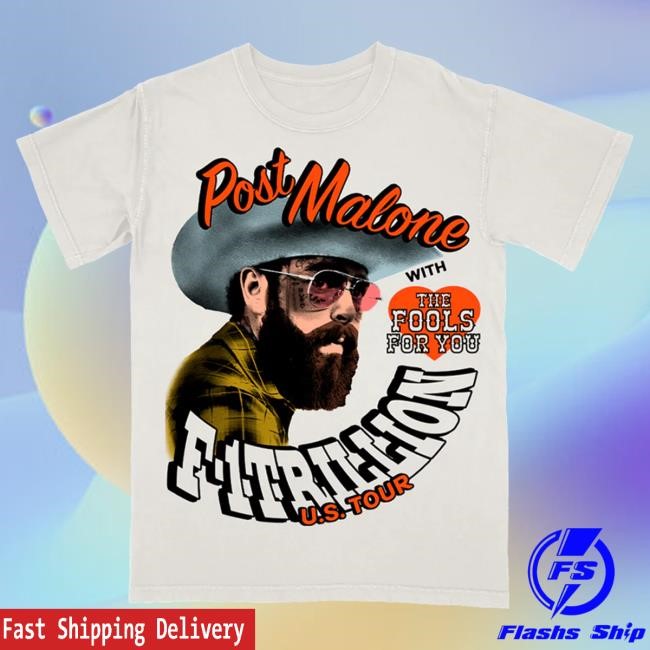 Post Malone Merch Store Shop Post Malone F-1 Trillion With Fools Tour Tee