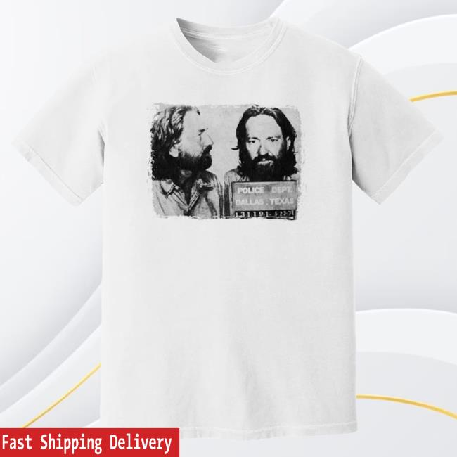 Official Willie Nelson Merch Store Willie Nelson Mugshot Profile Attractive Shirt Willie Nelson Apparel Clothing Shop WillieNelson