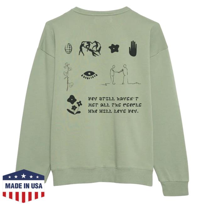 Official Seek Discomfort Merch Sage Love Symbols Crewneck Sweatshirt