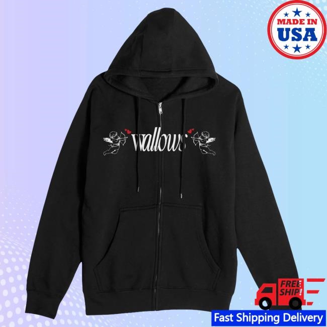 Backstage Vibe Wallows Angel Zip Hoodie Black