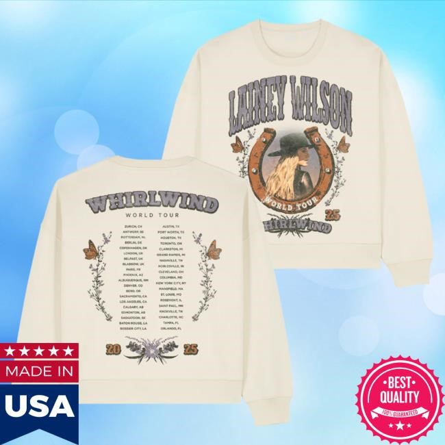 Lainey Wilson Whirlwind World Tour Horseshoe Crewneck