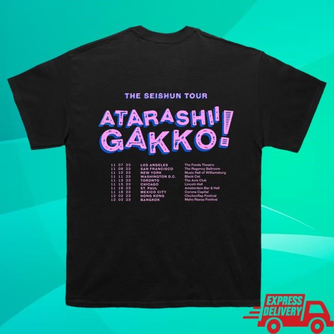 Official Atarashii Gakko Merch Ag 2023 Black Tour Attractive Shirt