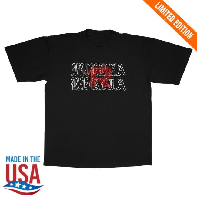 Official Fuerza Regida Merch Store Shop Fuerza Regida Old English T-Shirt - Black