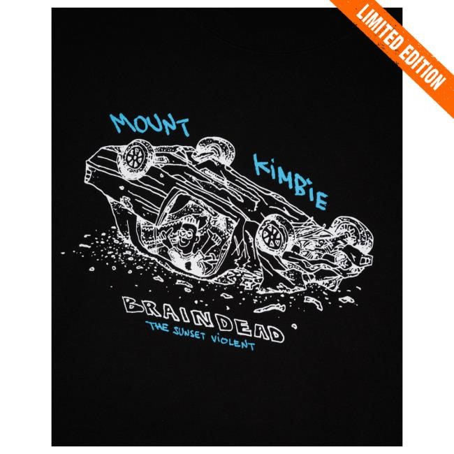 Official Brain Dead Merch Shop Brain Dead x Mount Kimbie The Sunset Violent L/S T Shirt - Black