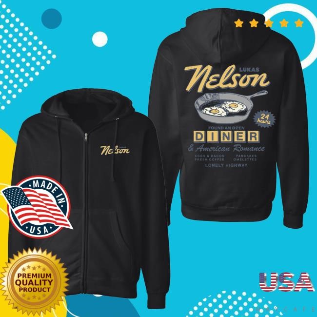 Official Lukas Nelson Merch Store Lonely Diner Zip Up Hoodie