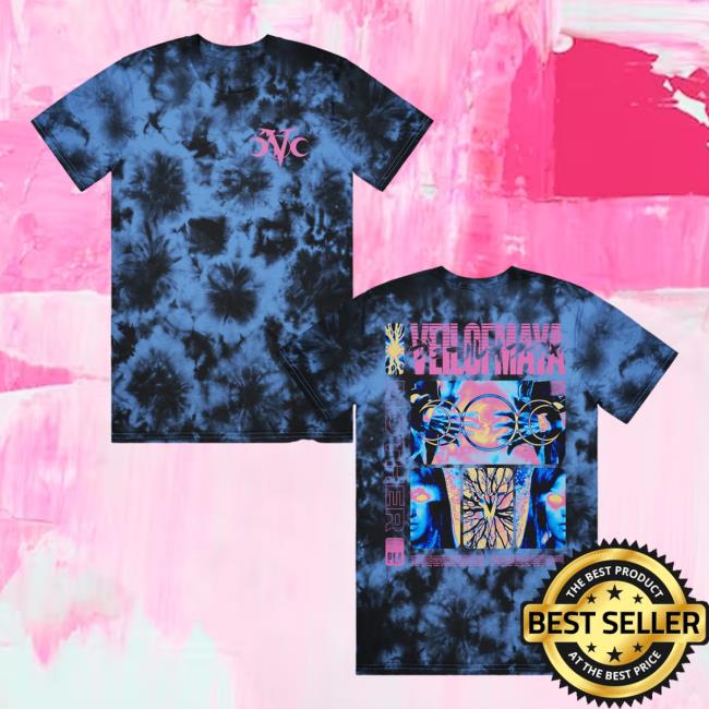Official Sumerian Records Veil Of Maya Band Merch Solar Light Navy Tie Dye Tee