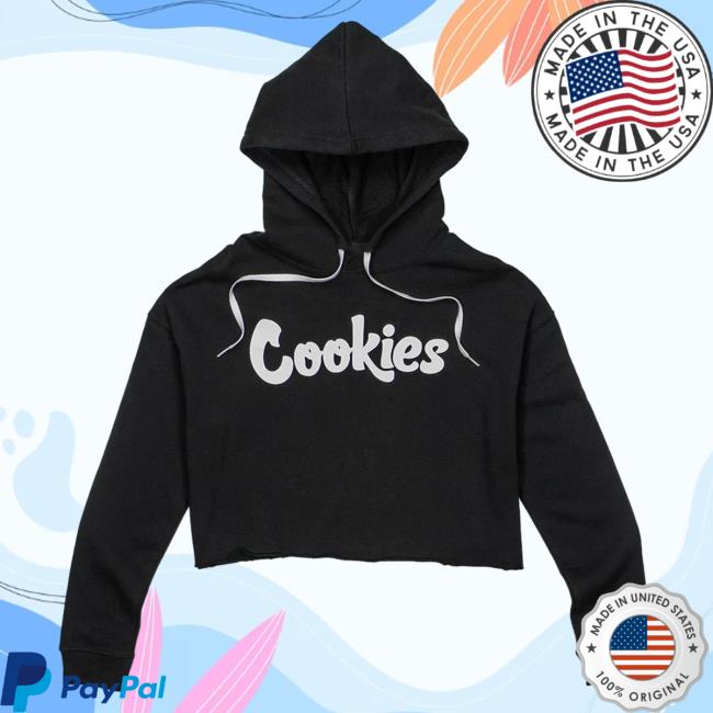 Official Cookies Clothing Merch Womens Crop Top Sweater Black/White