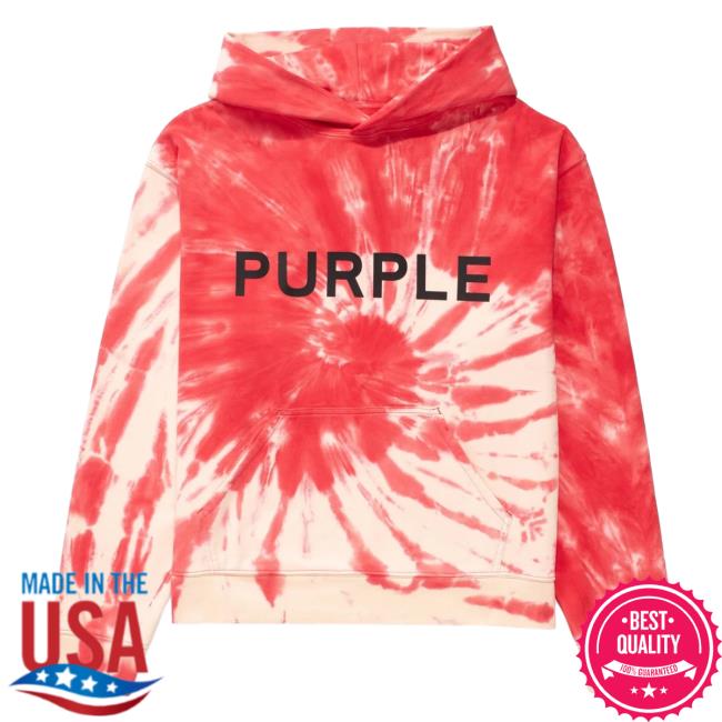 Official Metro Fusion Purple Brand Wordmark Tie Dye Sweaters Red Metrofusion