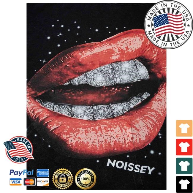 Official Noissey Merch Noissey High quality Dazzling Red Lips Starry Print Black Washed Hood