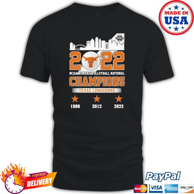 2022 Ncaa Women’S Volleyball National Champions Texas Longhorn Skyline T-Shirt