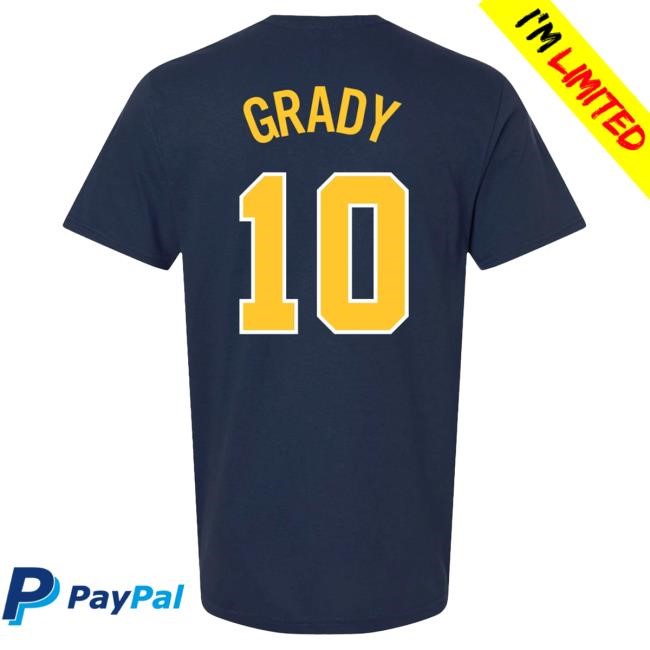 Michigan Wolverines Men's Basketball Student Athlete #10 Winters Grady Tshirt | The M Den Official Merch Store Shop