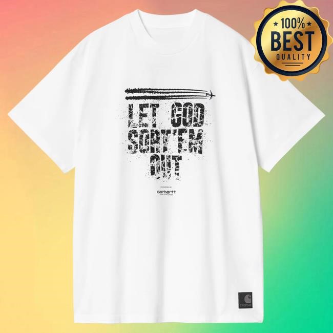 Carhartt Wip X Clipse Let God Sort Em Out T Shirt (White) T Shirt | Clipse Merch Store Official
