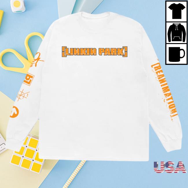Official Linkin Park Merch Reanimation Robot Sketch White Sweater