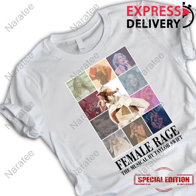 Taylor Swift Eras Tour Merch Female Rage The Musical By Taylor Swift Retro Hoodie