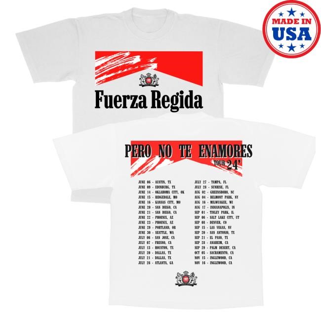Official Fuerza Regida Merch Store Fr Tour Dates Retro Shirt Fuerzaregida Shop Clothing