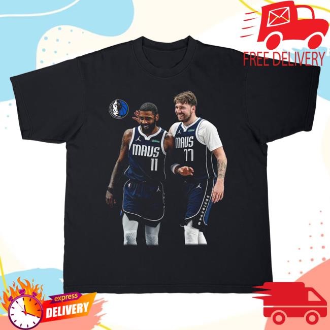 Dallas Mavericks Merch Merch Shop Dallas Mavericks Stadium Essentials Luka Dončić & Kyrie Irving Graphic Shirt New