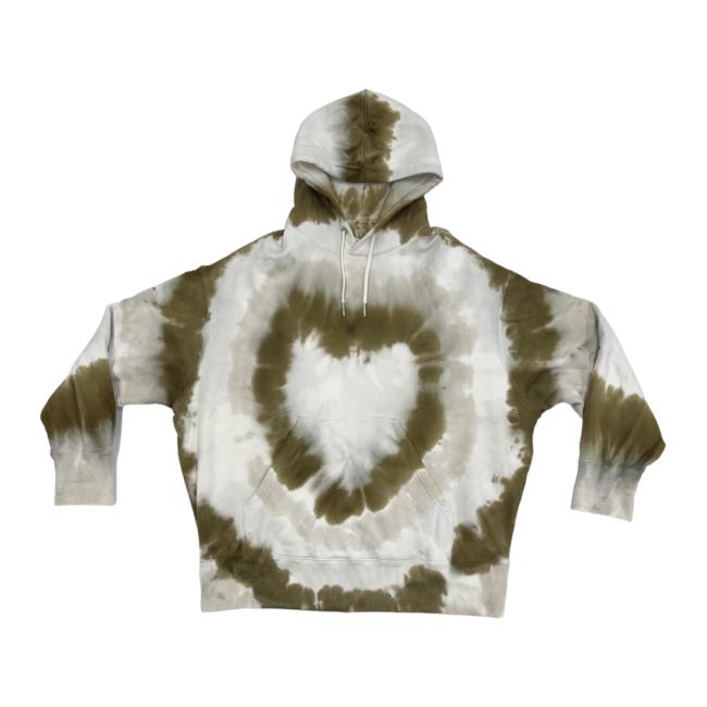 Official The Edit Ldn Givenchy Pre Loved Givenchy Tie Dye Hearts Crew neck Sweatshirt Khaki Adn White