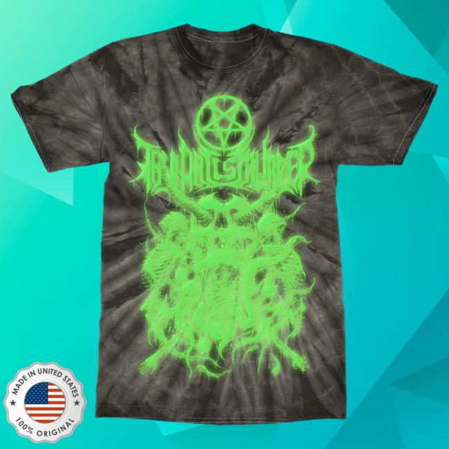 Official Thy Art Is Murder Merch Store Thy Art Is Murder Riddick Skull Top Shirt Neon Green
