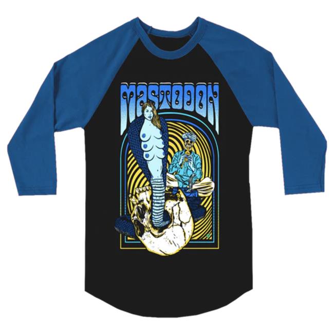 Official Mastodon Rocks Merch Store Mastodon Snake Charmer Raglan Long Sleeve Hot Shirt Mastodonrocks