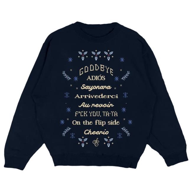 Official Sabrina Carpenter Merch Store Sabrina Carpenter Goodbye Crew Neck Sweatshirt SabrinaCarpenter