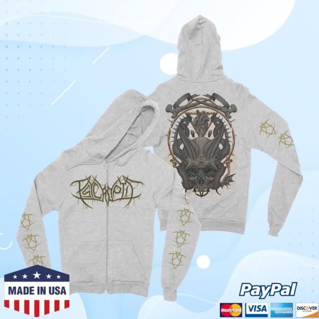 Official Night Shift Store Shop Psycroptic - Mortem Zip Up Hooded Sweatshirt Nightshift Merch