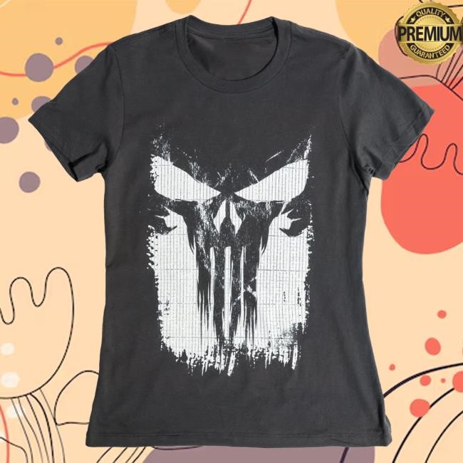Official Heroes And Villains Merch Store Marvel The Punisher Logo Womens Tshirt