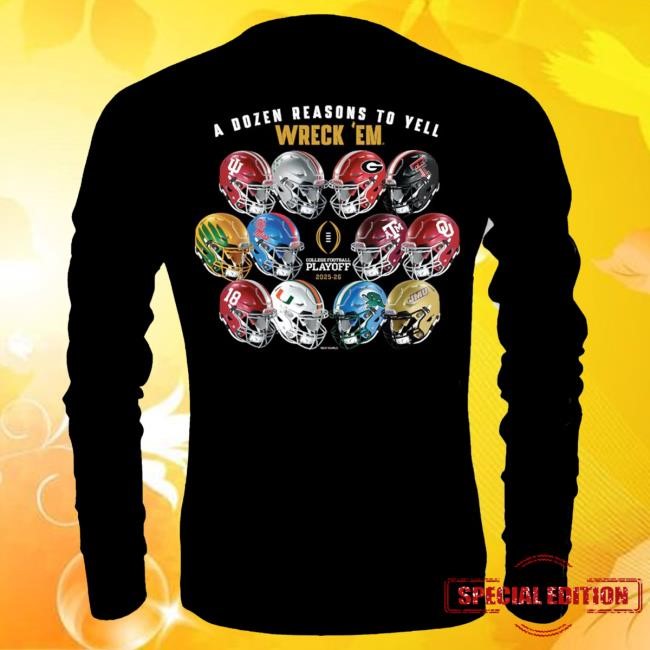 Official Red Raider Outfitter Texas Tech 2025 CFP - Long-Sleeve - Reasons To Yell - BLACK