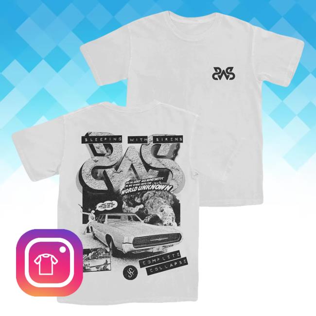 Sumerian Records Sleeping With Sirens Merch Store Apathetic White Tee SleepingWithSirens Clothing