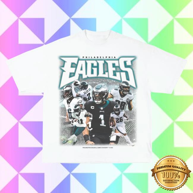 Official Game Changer La Philadelphia Eagles Shirts White GameChanger